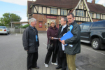 Canvassing meeting outside the Crown Pub